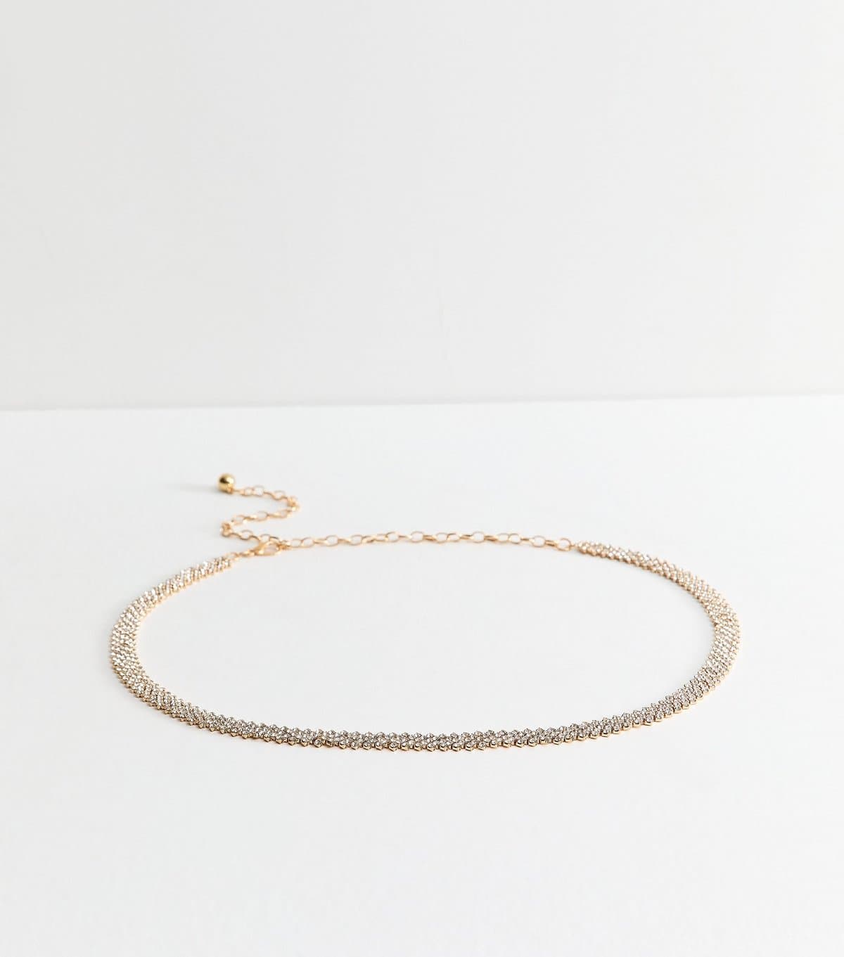 New Look Gold Tone Diamante Chain Belt New Look