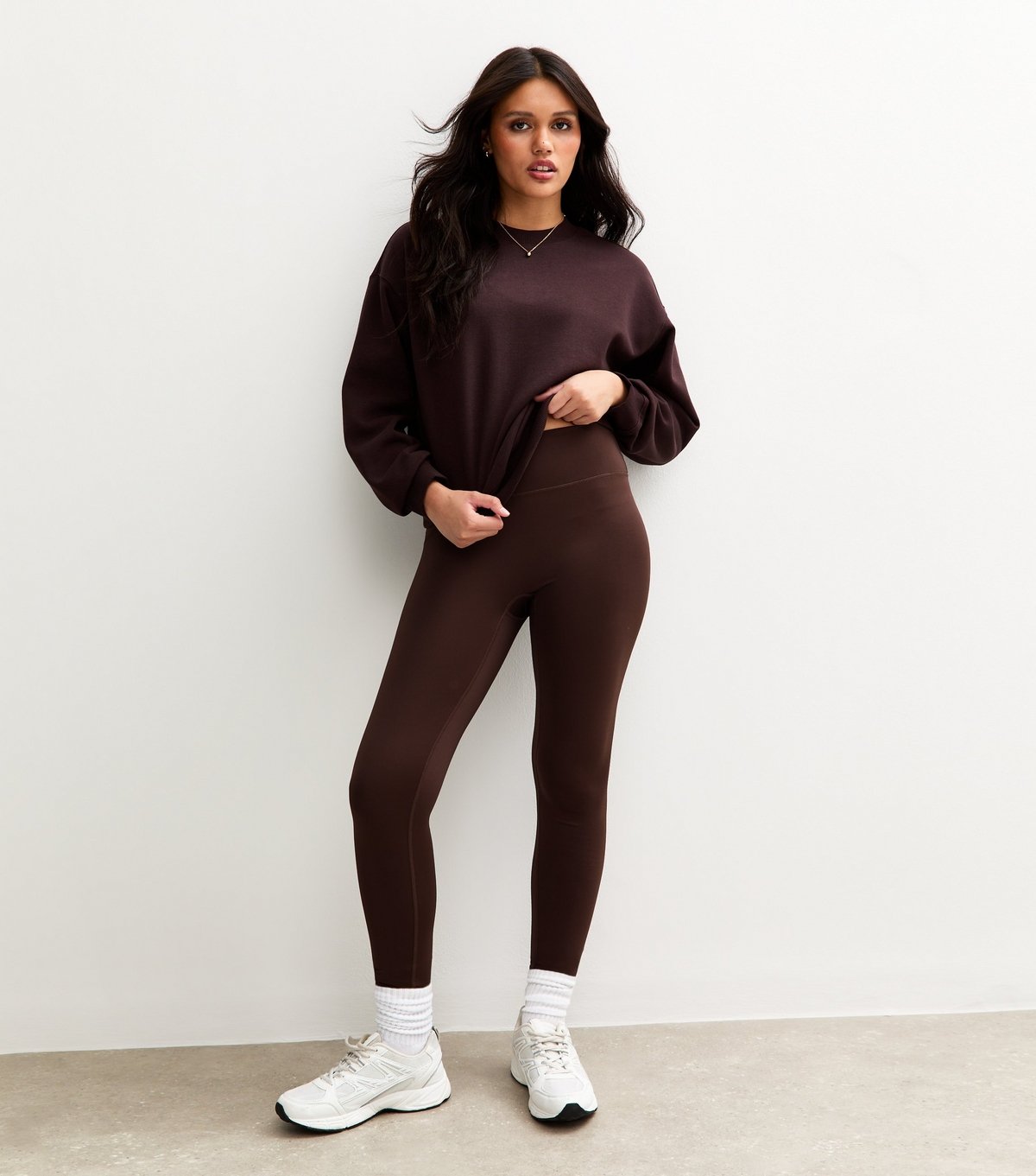 New Look Women's Dark Brown Athleisure Leggings New Look - 2