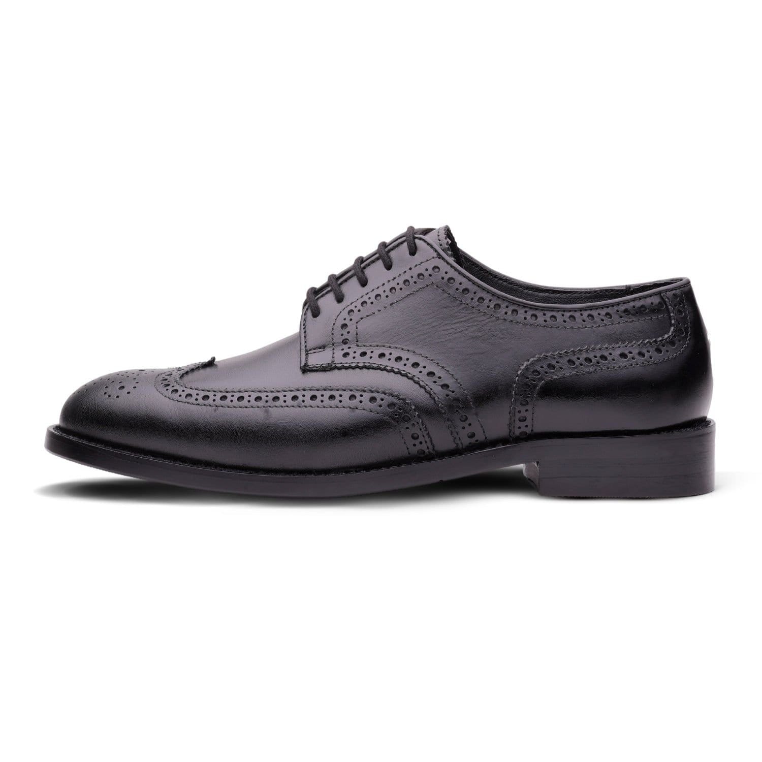 QUIVE London QUIVE London Men's Black Leather Oxford Shoes, Premium Formal Dress Shoes - 4