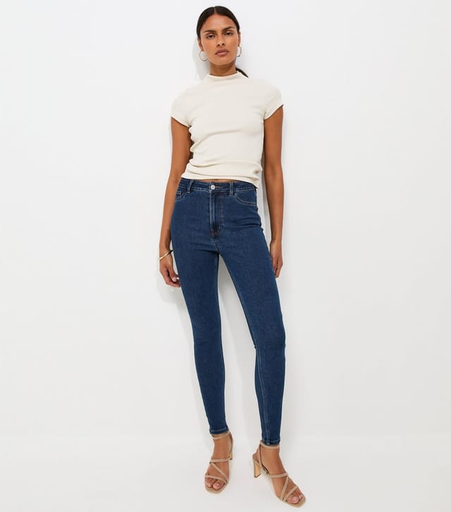 New Look Women's Blue Hallie Disco Skinny Leg Jeans New Look - 2