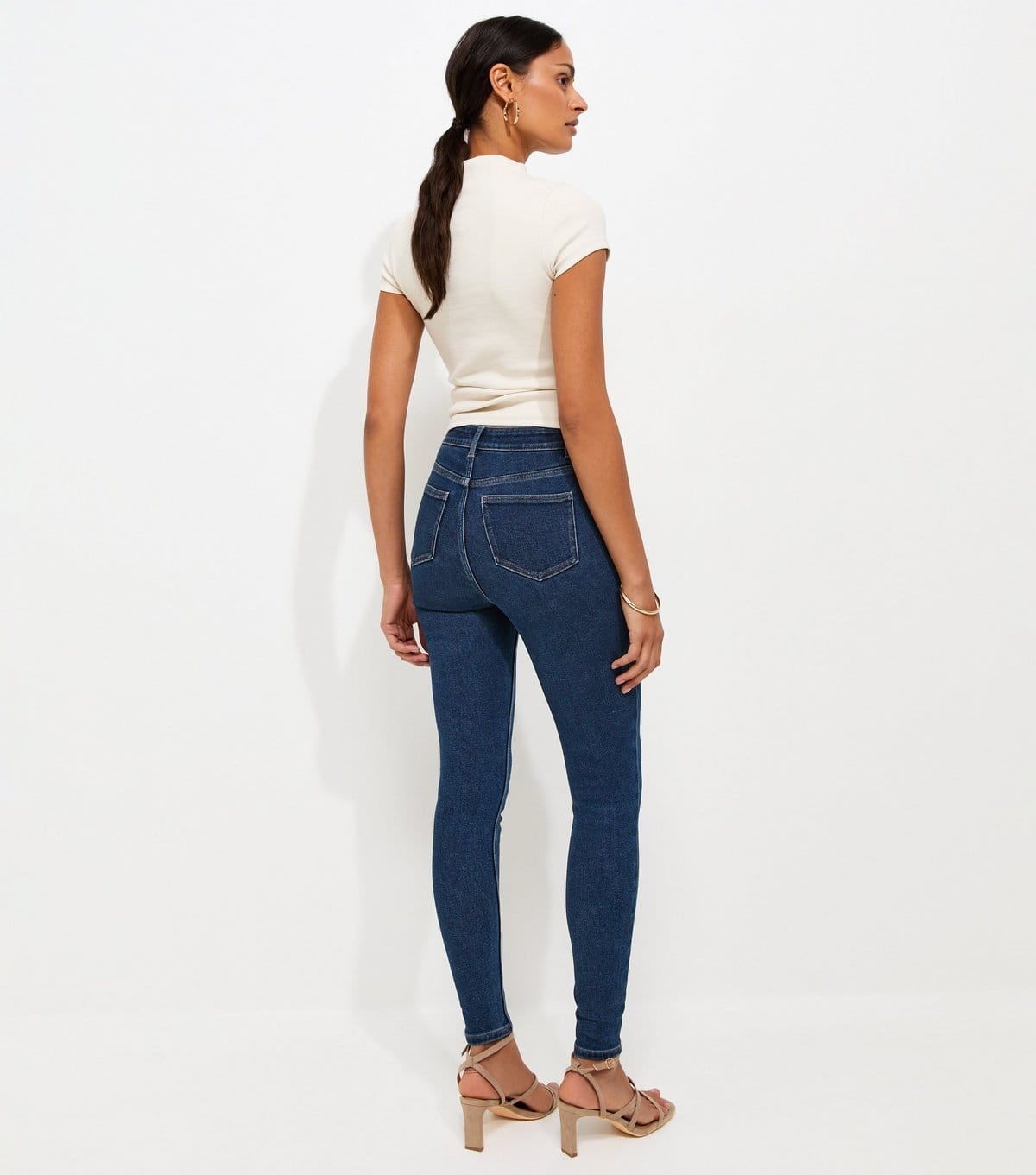 New Look Women's Blue Hallie Disco Skinny Leg Jeans New Look - 4