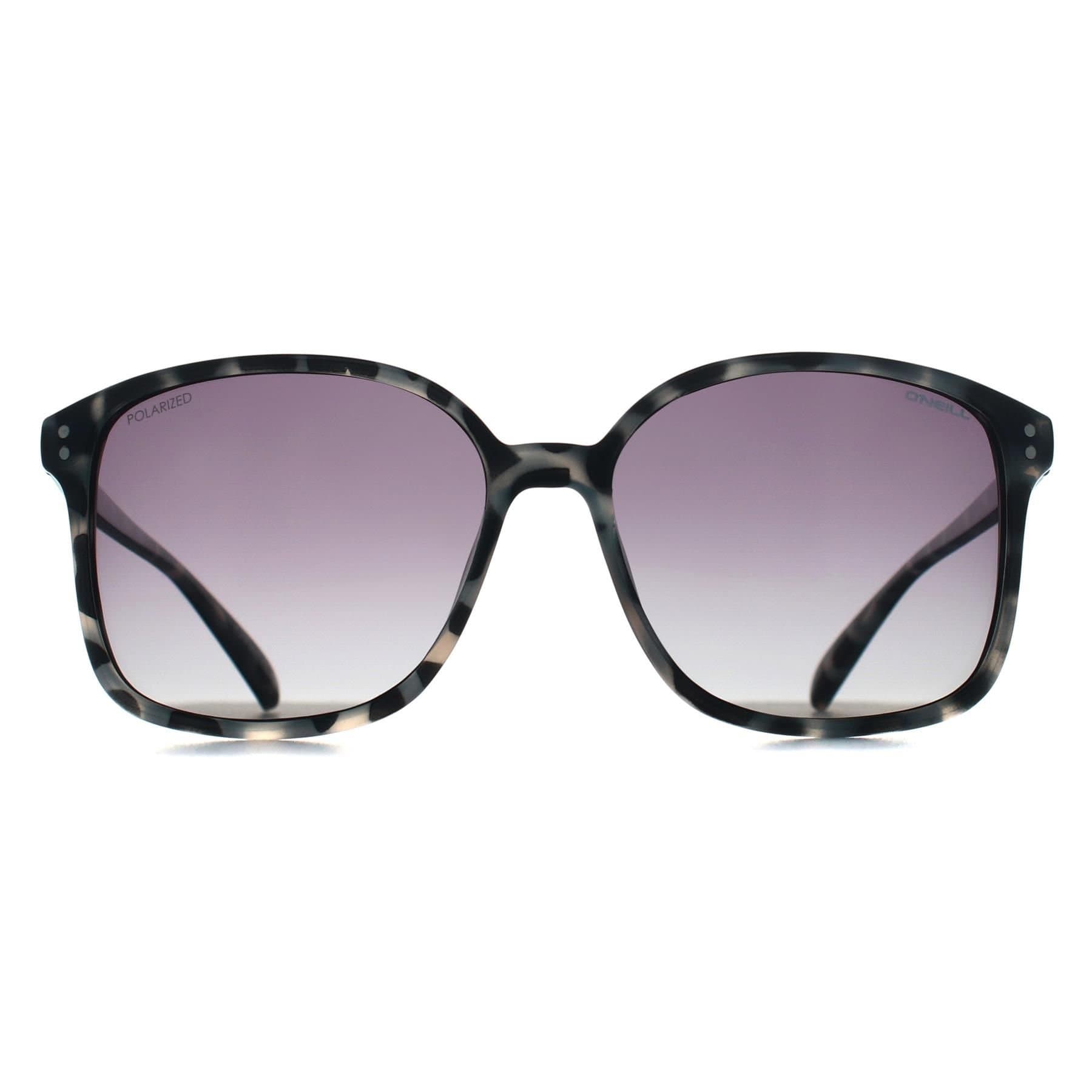 ONeill O'Neill Women's Square Black Tortoise Grey Gradient Polarized Praia