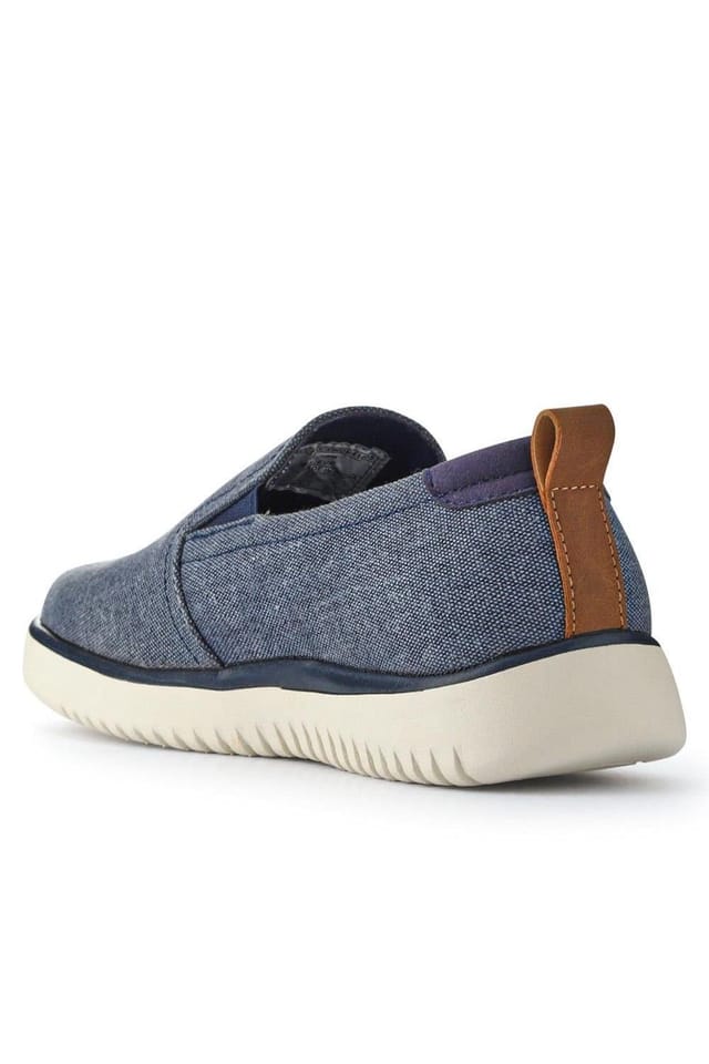 Pavers Pavers Men's Wide-Fit Fabric Slip-On Shoes in Navy - 3