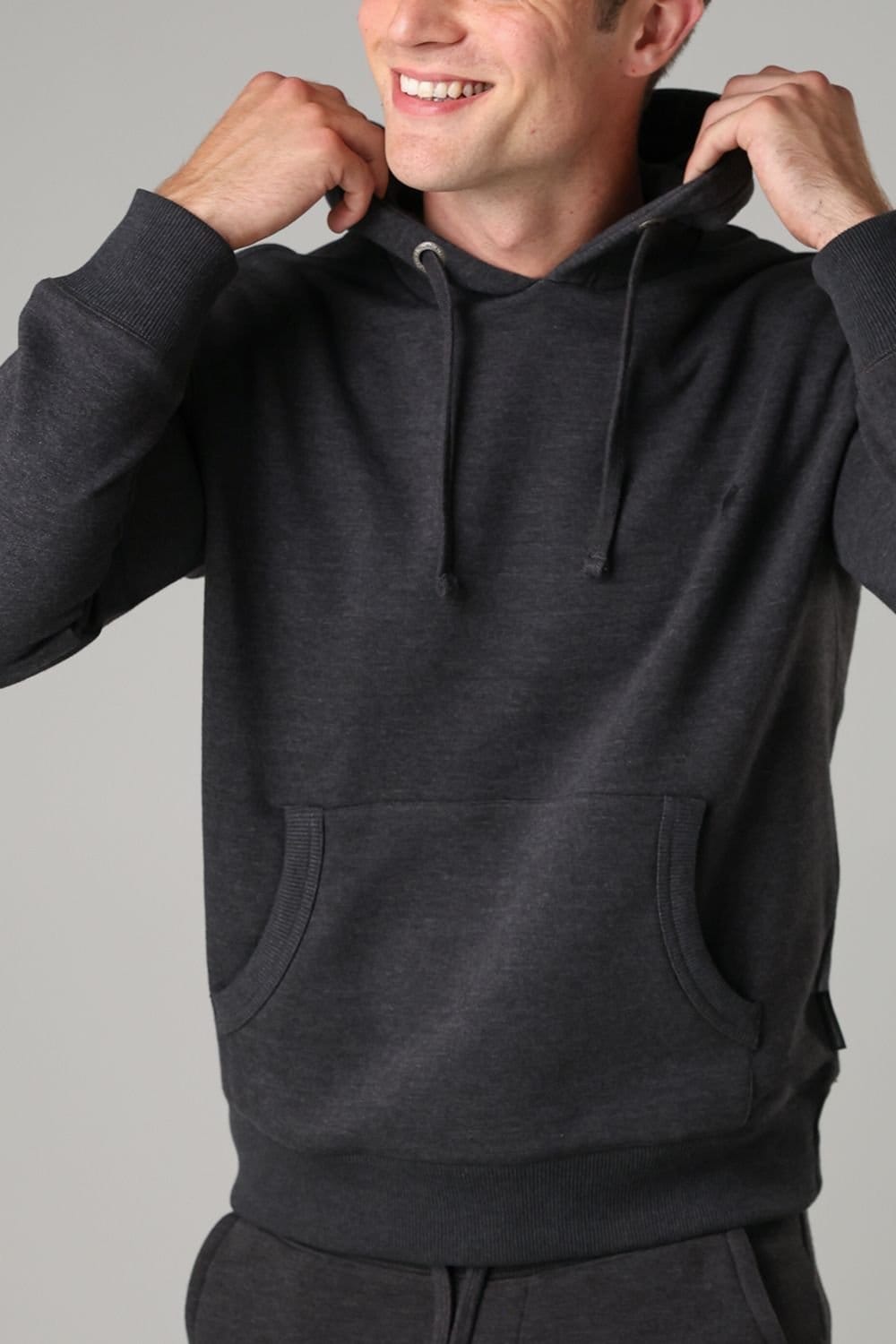 French Connection French Connection Men's Cotton Blend Hoody in Charcoal - 4