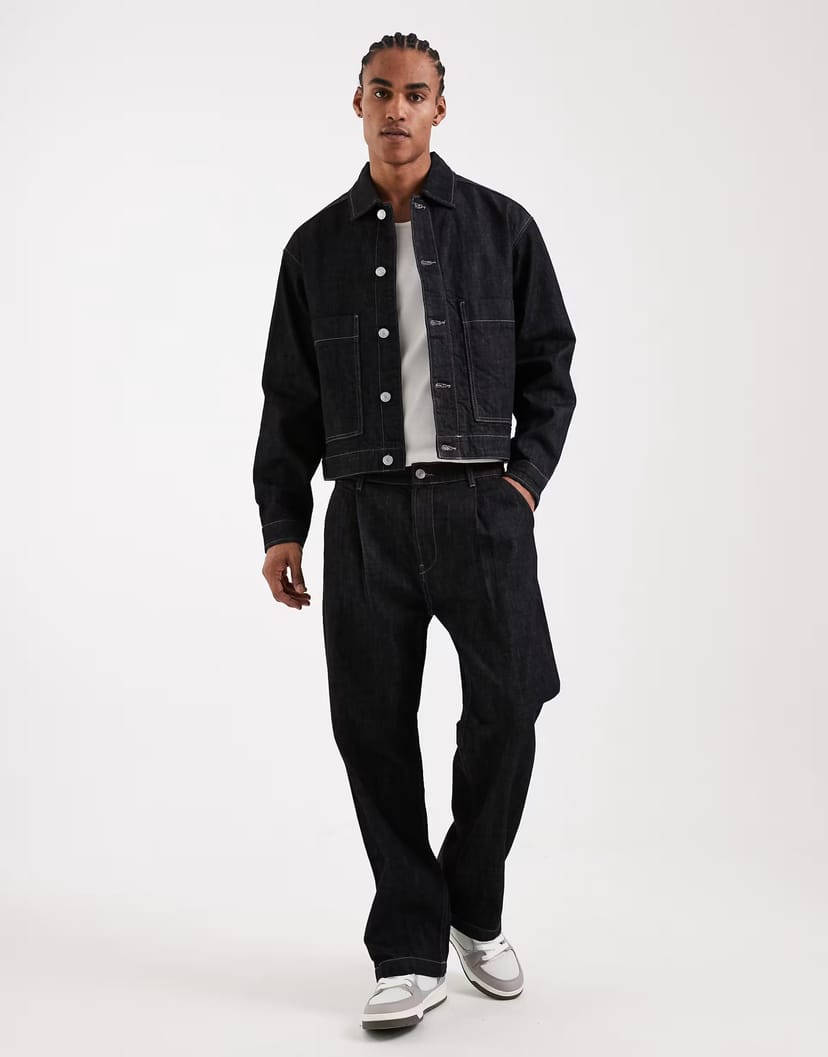 ASOS Jack & Jones co-ord denim in dark blue - 1