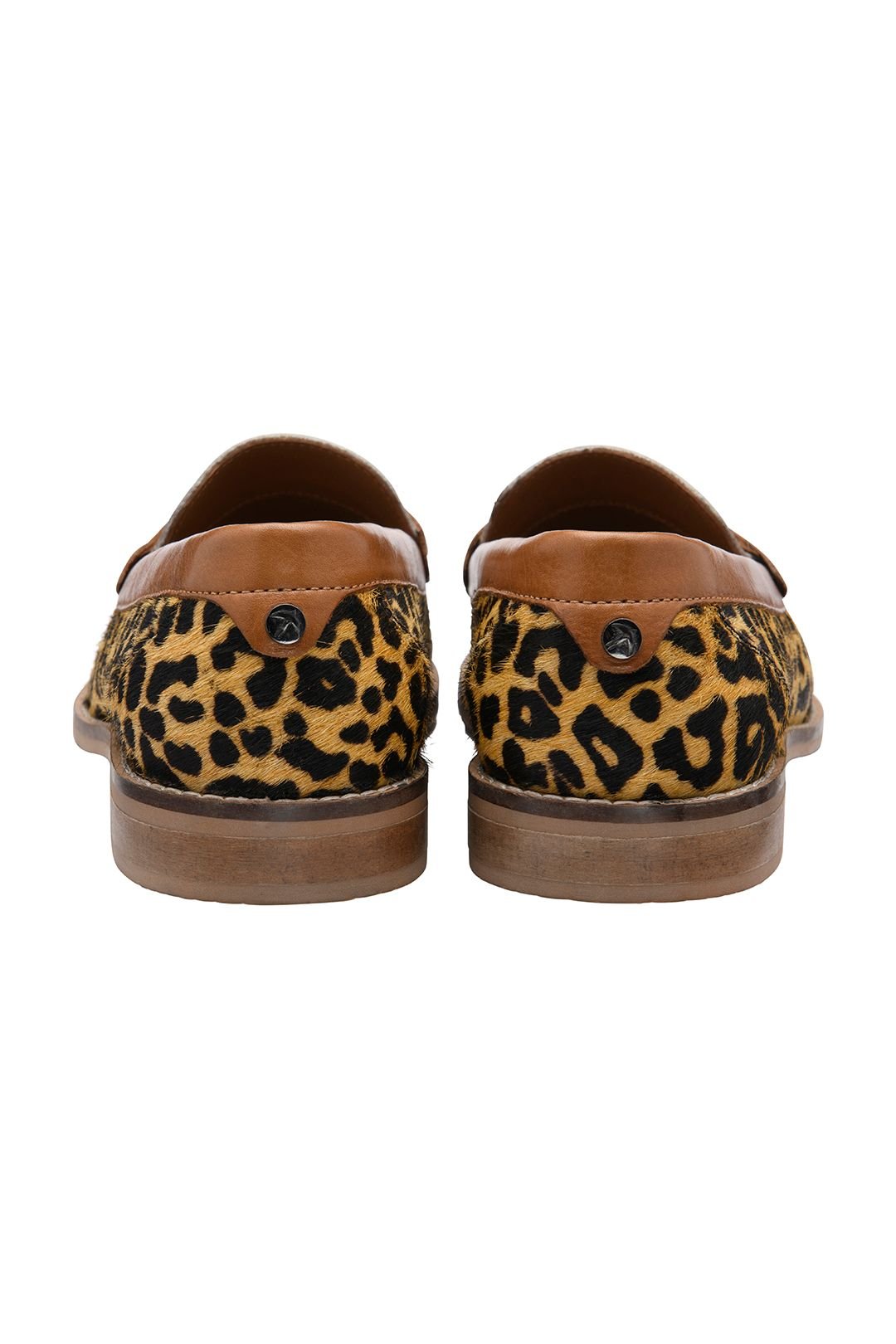 Ravel Ravel Women's Tan & Leopard-Print Leather 'Airton' Loafers - 3