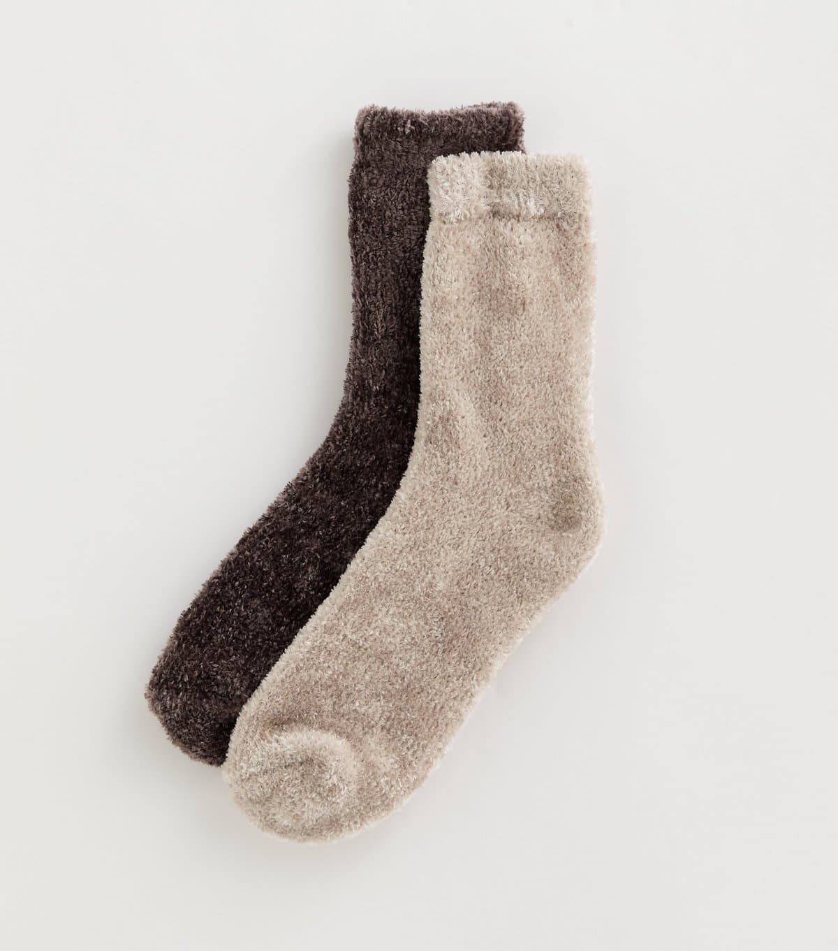 New Look New Look Brown And Mink Chenille Ankle Socks Pack Of 2