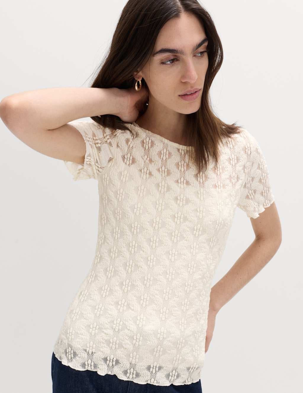 Marks & Spencer M&S Ivory Lace Second Skin Top