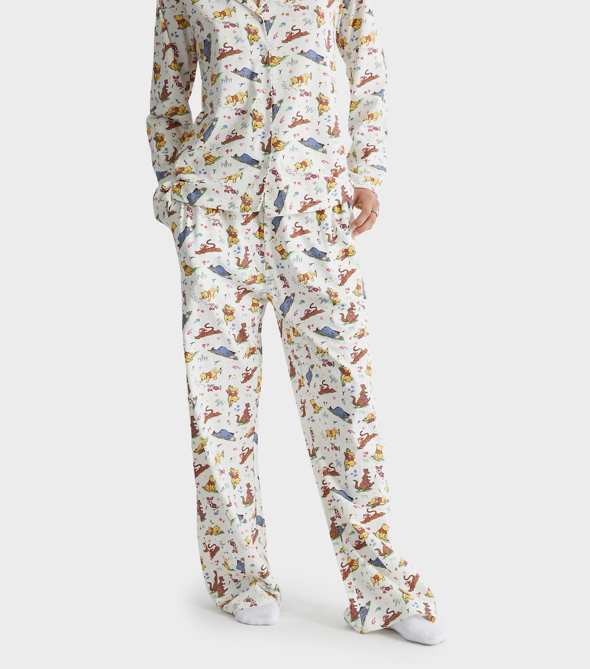 Skinnydip Women's Cream Winnie The Pooh Print Shirt and Trousers Pyjama Set Skinnydip New Look - 3