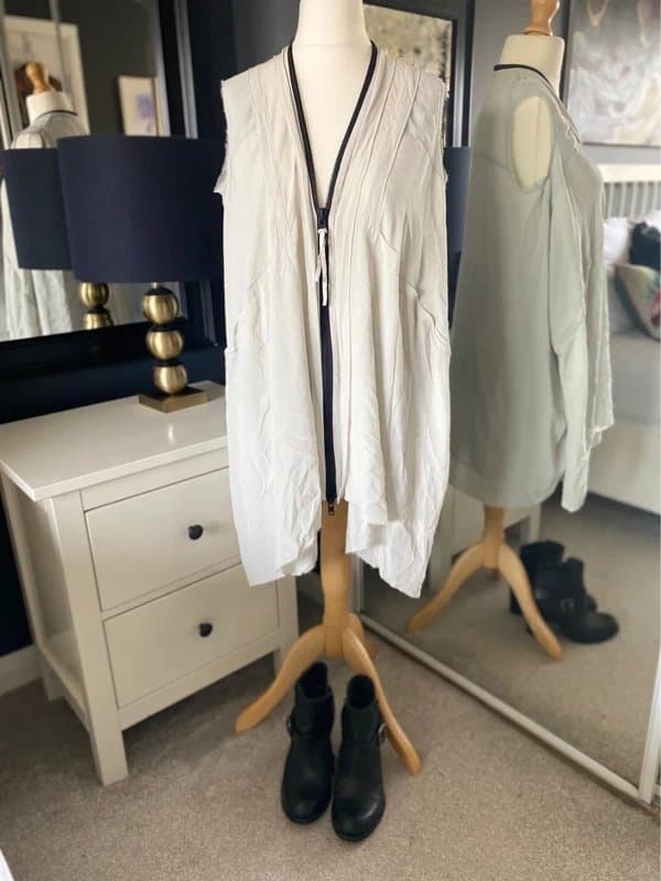 AllSaints Immaculate AllSaints vintage cream label 100% silk Lewis Lew dress UK10 mint condition