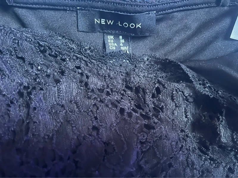 New Look black lace cami top