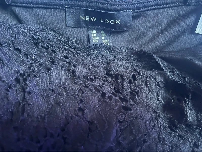 New Look Black Lace Cami Top