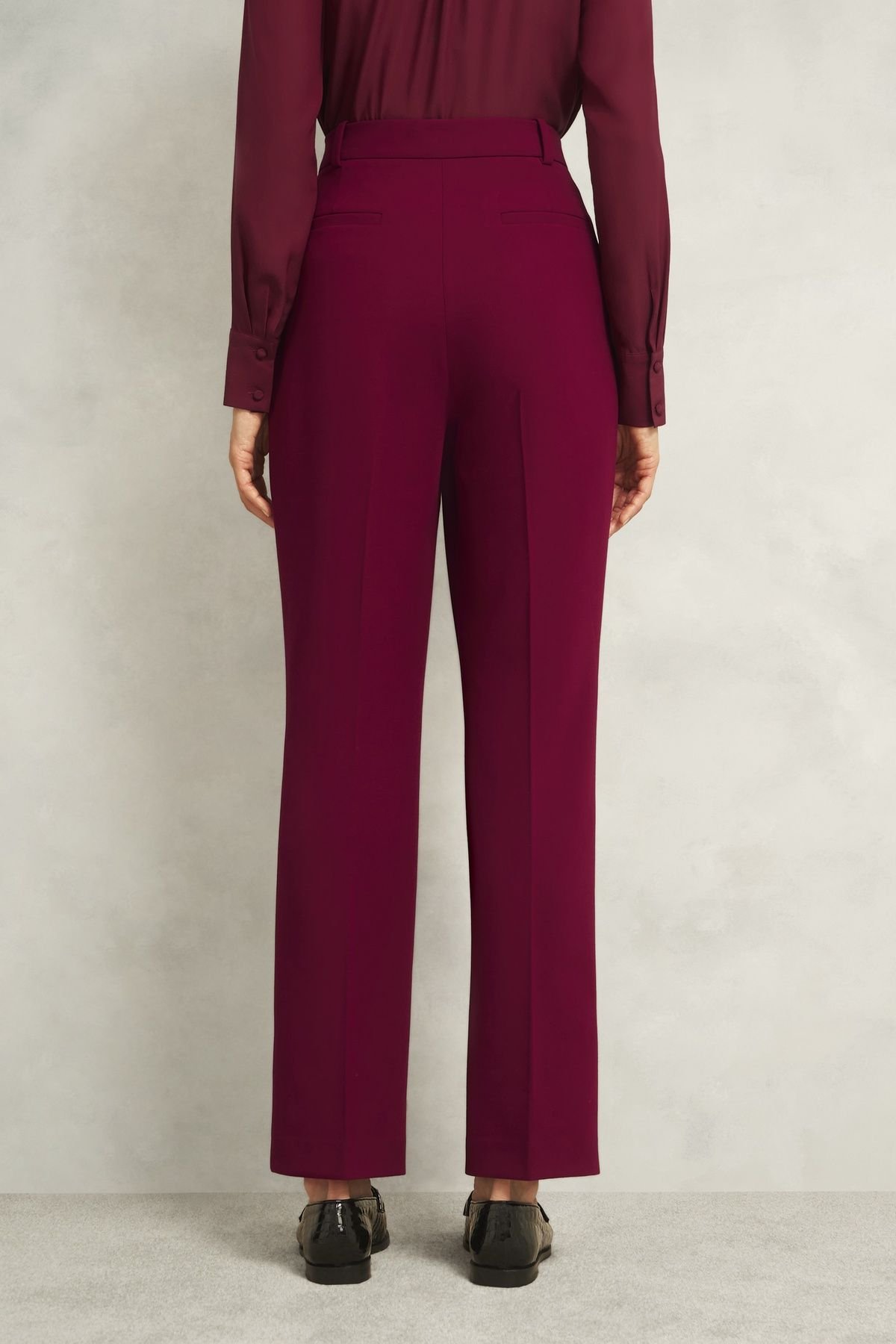 Hobbs London Hobbs London Women's Mabel Trousers in Burgundy - 4