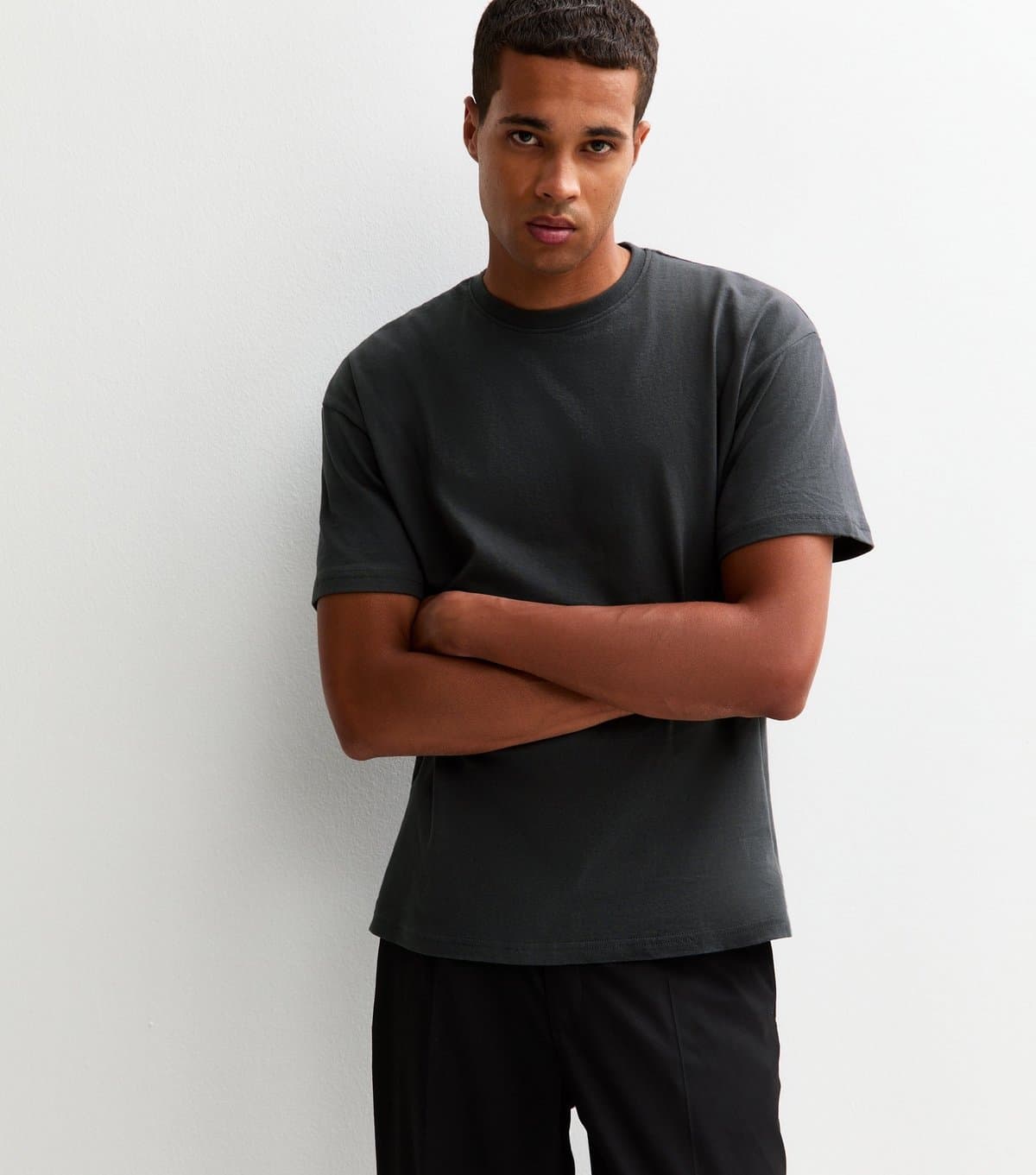 New Look Men's Navy Oversized Crew Neck T-Shirt New Look