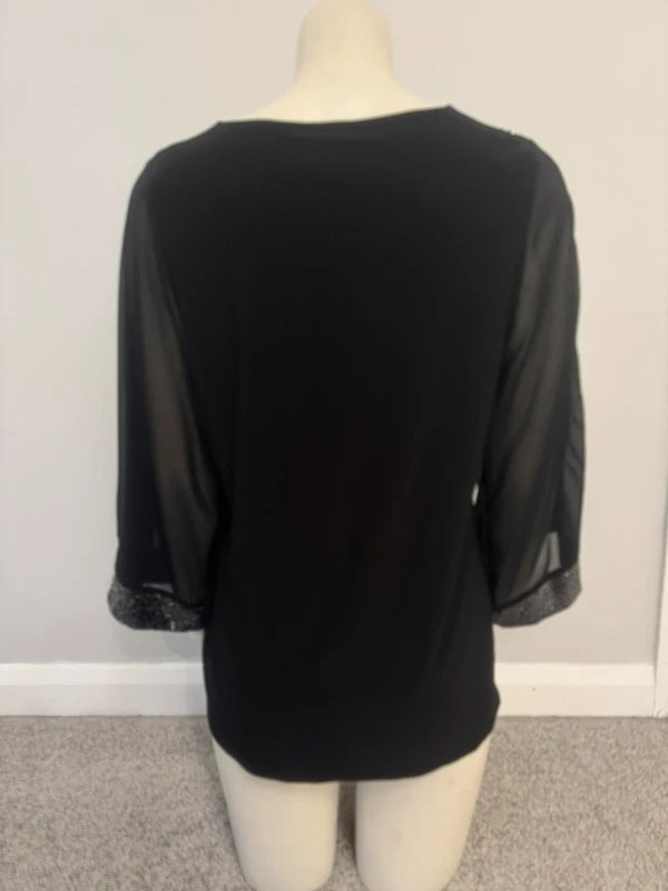 New Look New Look embellished sheer sleeve blouse - 1