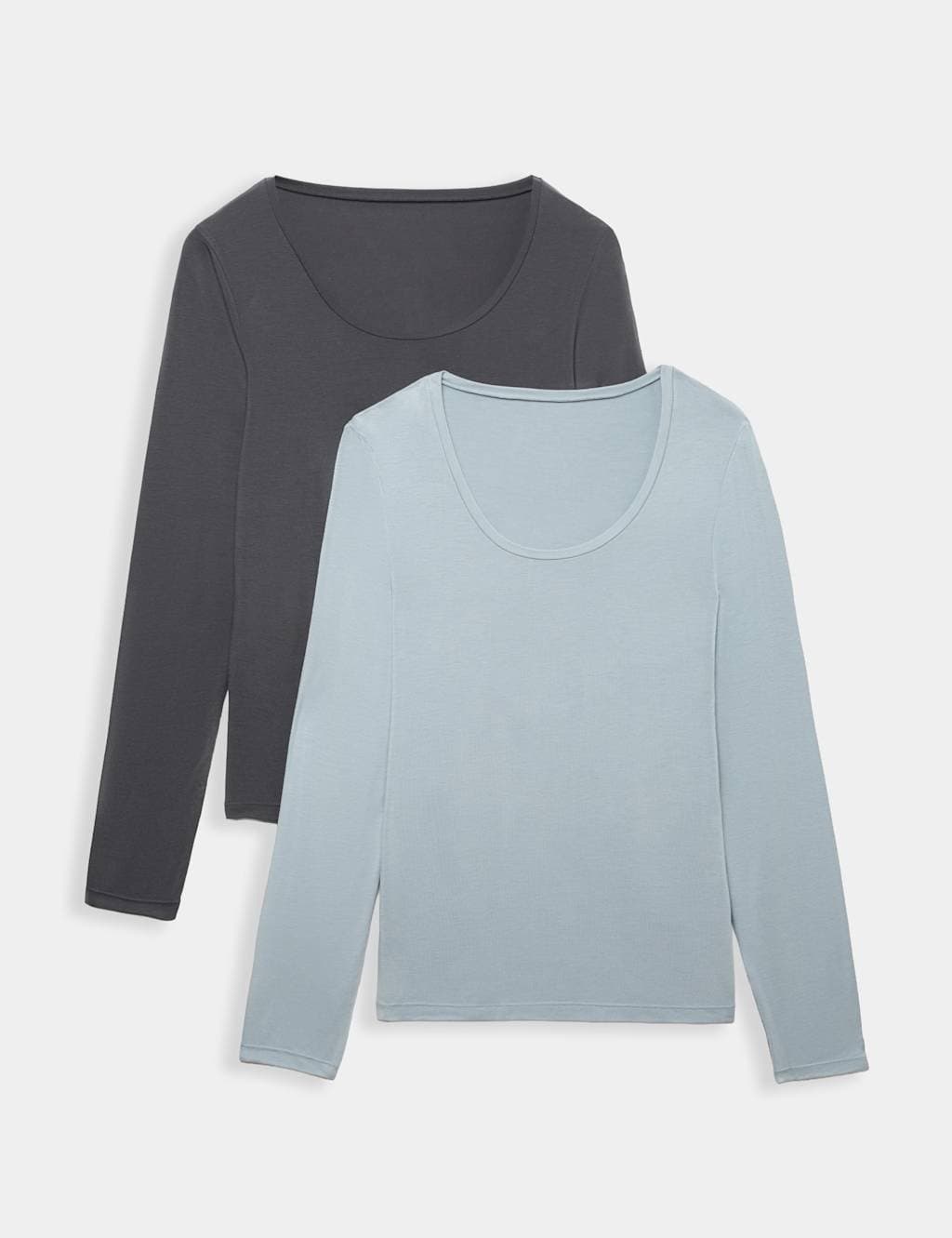 Marks & Spencer M&S 2 Pack Heatgen™ Light Thermal Long Sleeve Tops Blue Mix