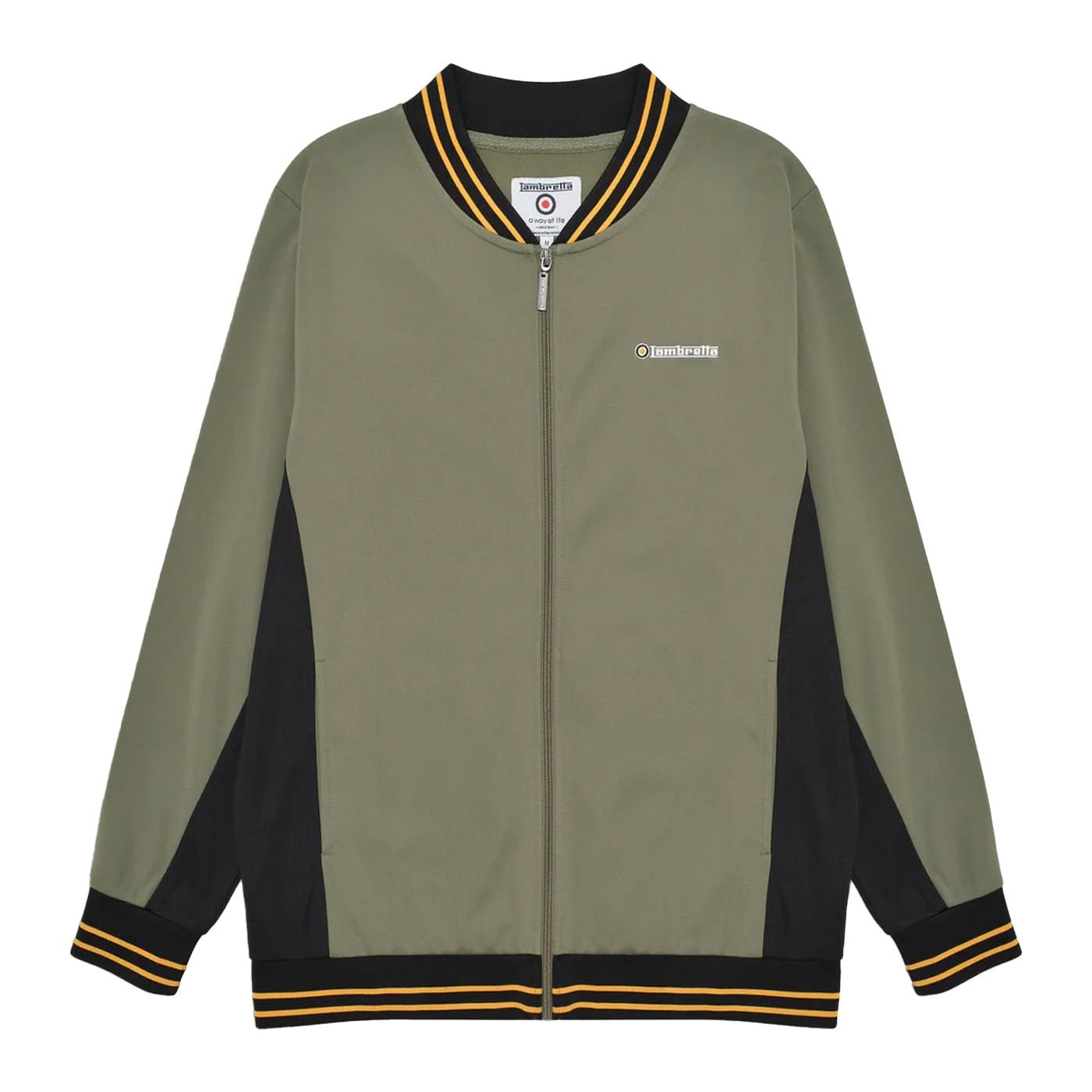 Lambretta Lambretta Men's Vintage Track Jacket in Light Khaki - 3