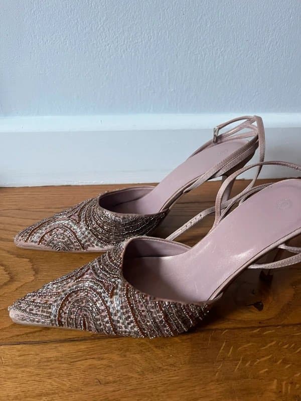 New Look Old new look bead embellished kitten heels