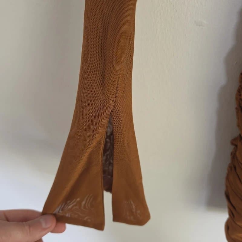 Oh Polly oh polly Caramel Corset Detail Bodycon Mini Dress Size 8