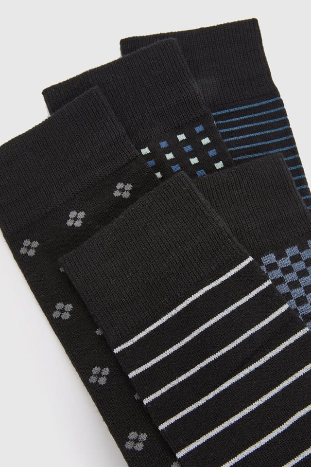 Burton Burton Men's Dark Blue 5 Pack Patterned Socks - 2