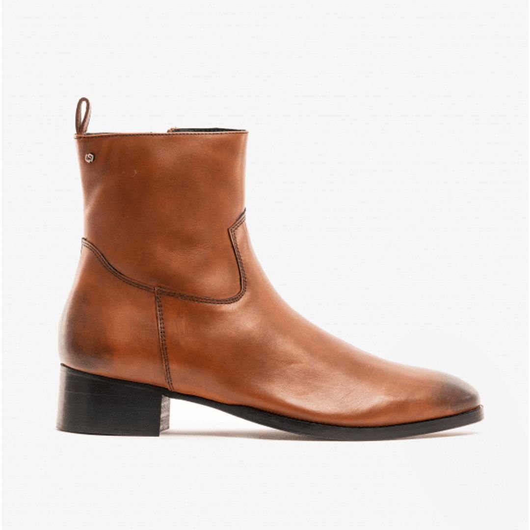 Club Cubano Club Cubano Men's Valente Zip Cuban Heel Ankle Boots in Brown - 3