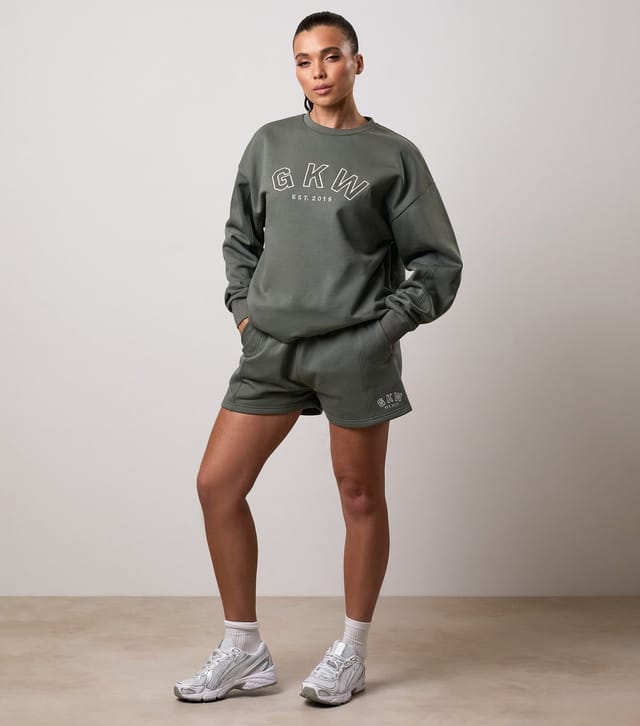 Gym King Women's Light Khaki Logo Embroidered Gym King New Look - 2