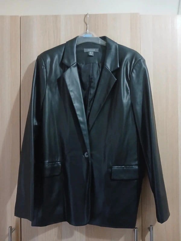 Primark Black Leather Look Blazer