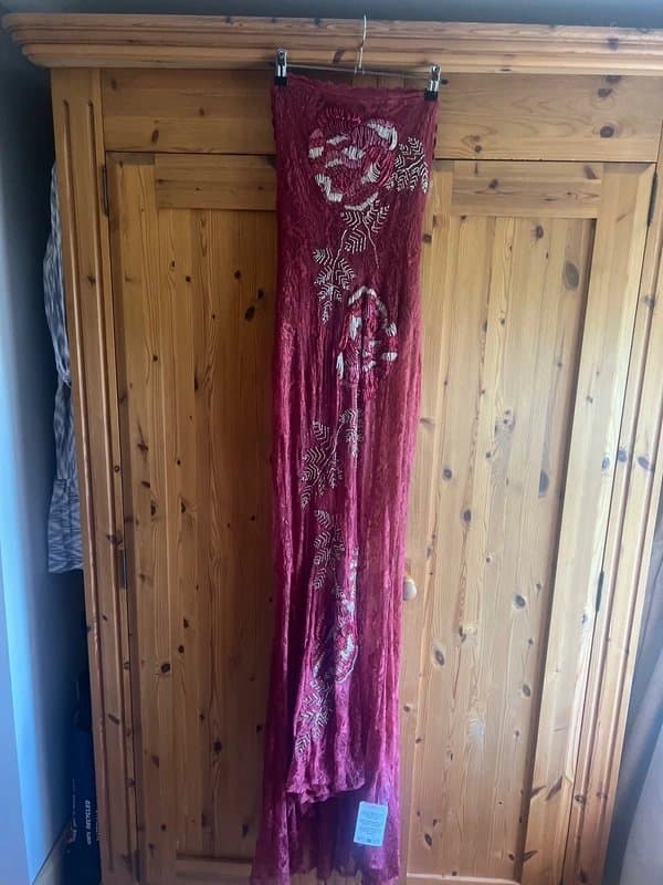 ASOS Strapless lace sheer maxi dress