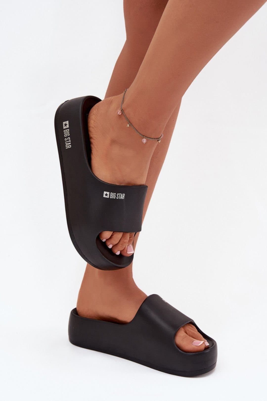 Love Lace Love Lace Women's Big Platform Foam Sandals for Beach & Everyday Comfort in Black
