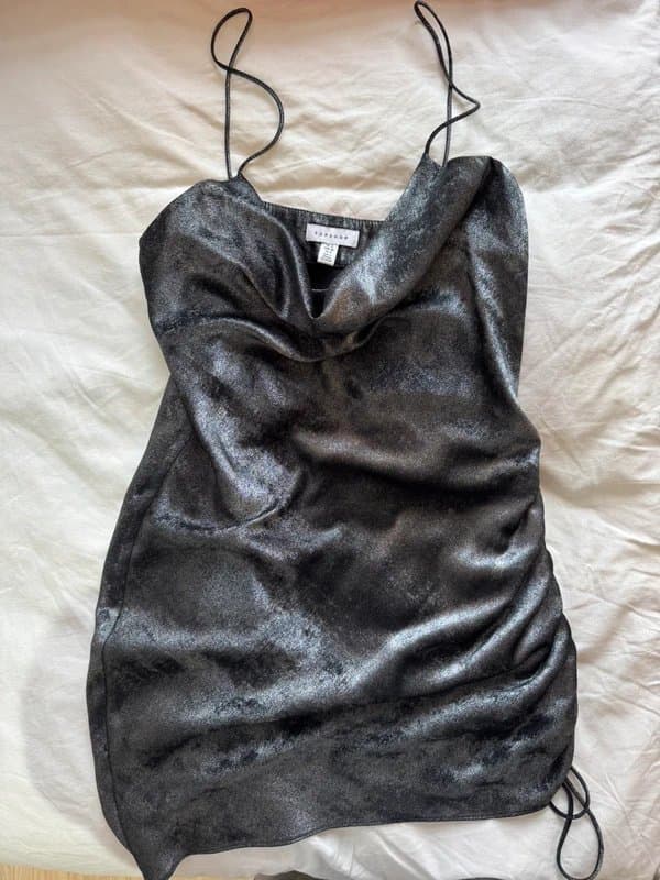 Topshop Topshop Metallic Mini Dress