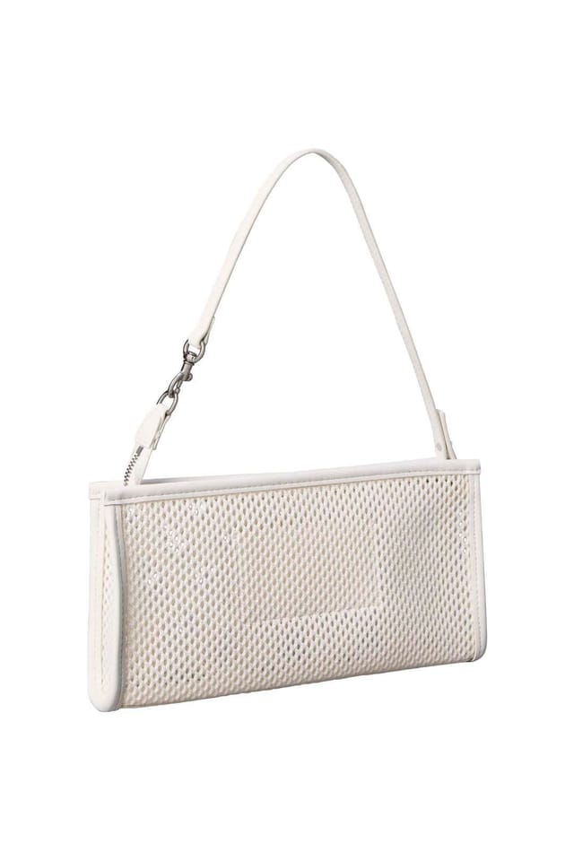Calvin Klein Calvin Klein Women's Emblem Mesh Convertible Pouch White Alyssum - 3