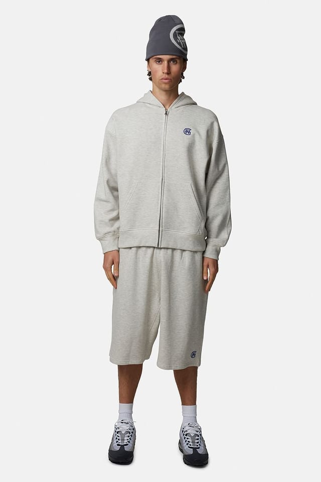 Good For Nothing Good For Nothing Men's Relaxed Fit Zip Through Hoodie in Grey - 3