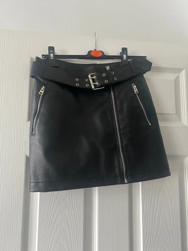 Topshop Topshop Leather look skirt