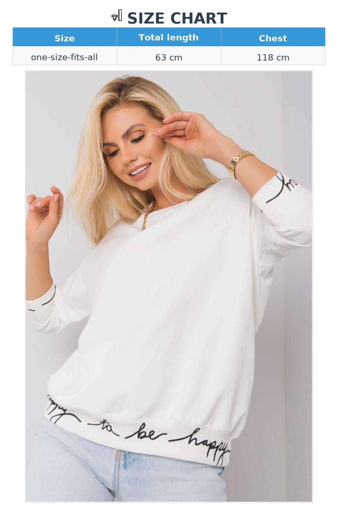 Love Lace Love Lace Women's Embroidered Cuff 3/4 Sleeve Sweatshirt in Ecru - 4