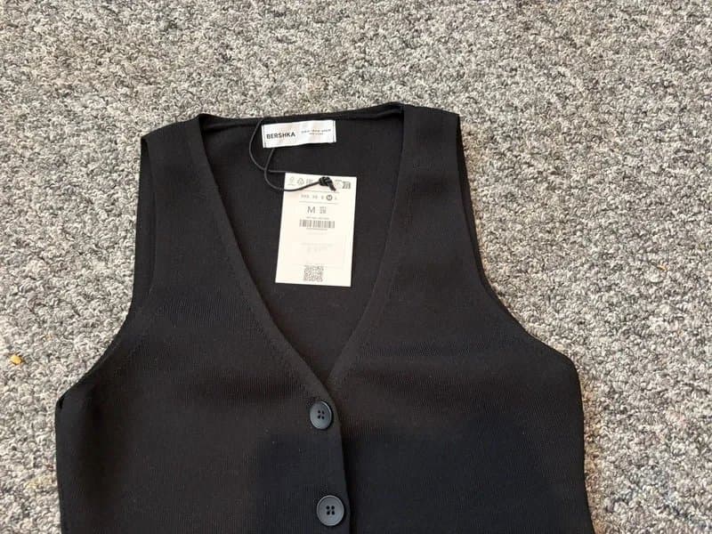 Bershka Black knit waistcoat