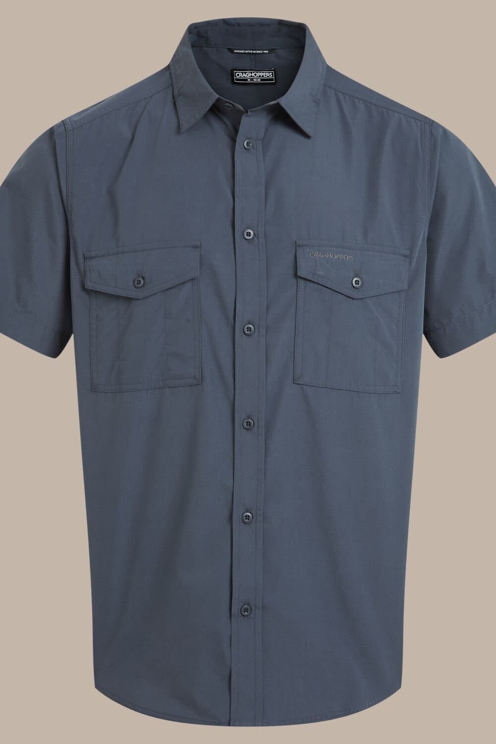 Craghoppers Craghoppers Men's Kiwi II Short Sleeved Anti-Insect Shirt in Pale Blue