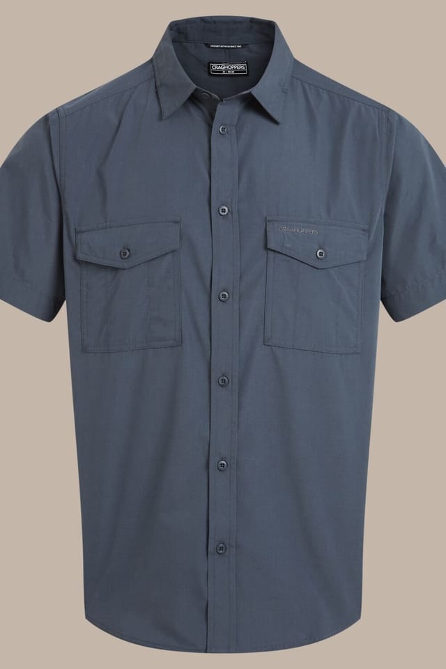 Craghoppers Craghoppers Men's Kiwi II Short Sleeved Anti-Insect Shirt in Pale Blue - 2