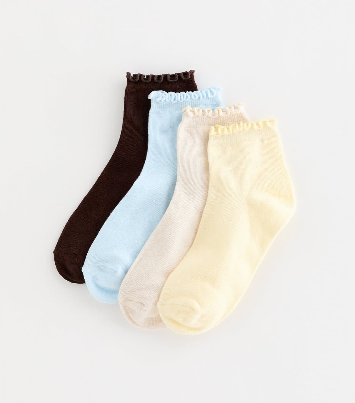 New Look New Look Blue Frill Trim Ankle Socks Pack of 4