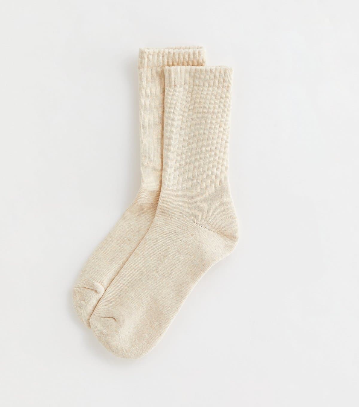 New Look New Look Cream Ribbed Tube Socks