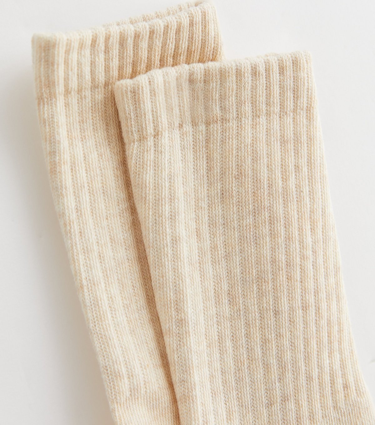 New Look Cream Ribbed Tube Socks New Look - 2