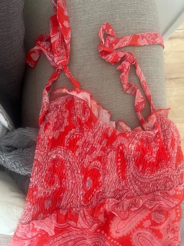 Bershka Red Floral Dress