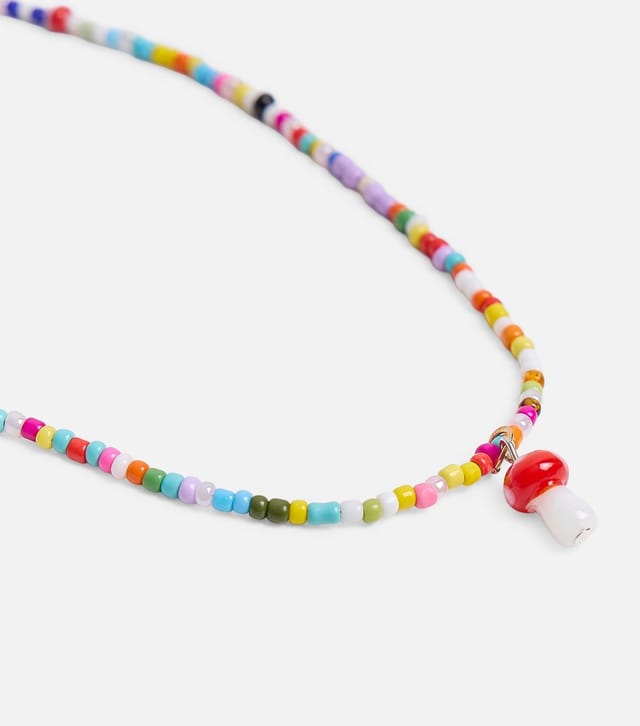 Public Desire Multicoloured Beaded Mushroom Pendant Necklace Public Desire New Look - 3