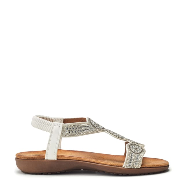 b.soleful b.soleful Women's 'Sarelle' Porvair Sandals in White - 2