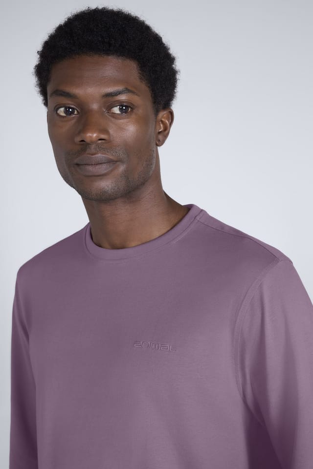 Animal Animal Men's 'Otis' Comfortable Lightweight Top Casual Long Sleeve Outdoor T-Shirt in Purple - 3