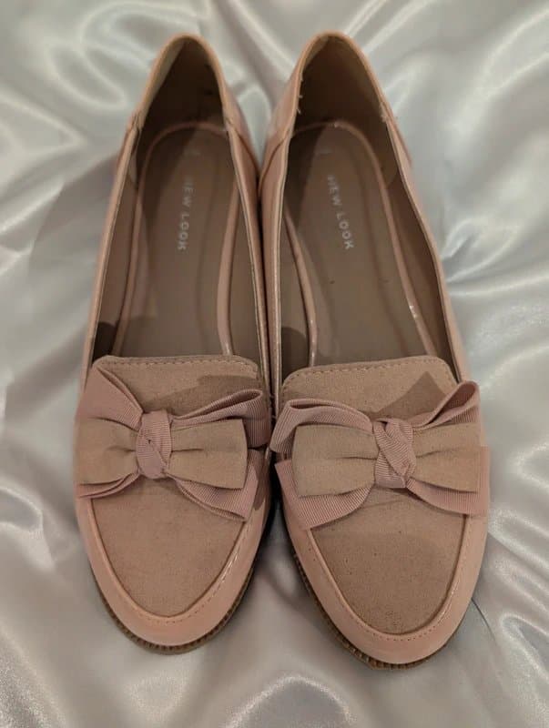 New Look Nude patent leather loafers size 6 from new look