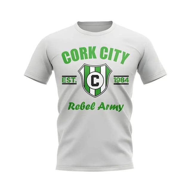 Cork City Cork City Men's Personalised Established Football T-Shirt in White - 2