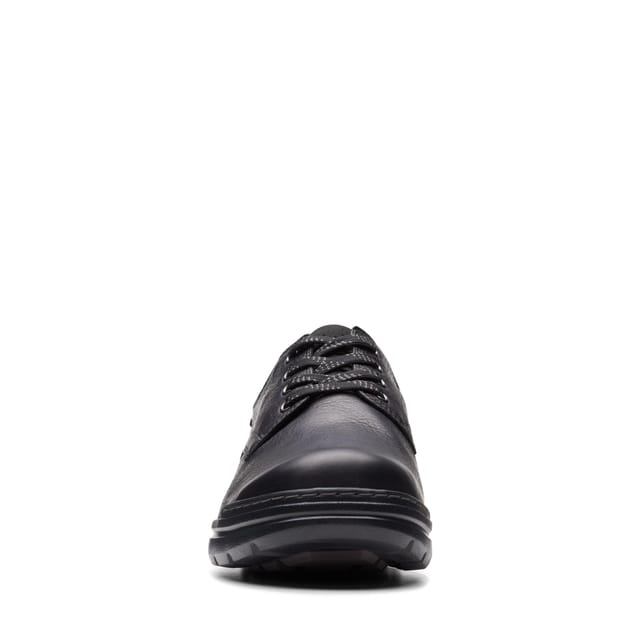 Clarks Clarks Men's Rockie Walk GORE-TEX Black Leather Derby Shoes, Lace Up - 3