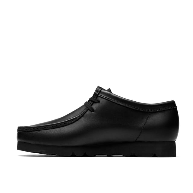 Clarks Clarks Men's Wallabee GORE-TEX Black/Black Leather Wallabee, Lace Up in Black - 2