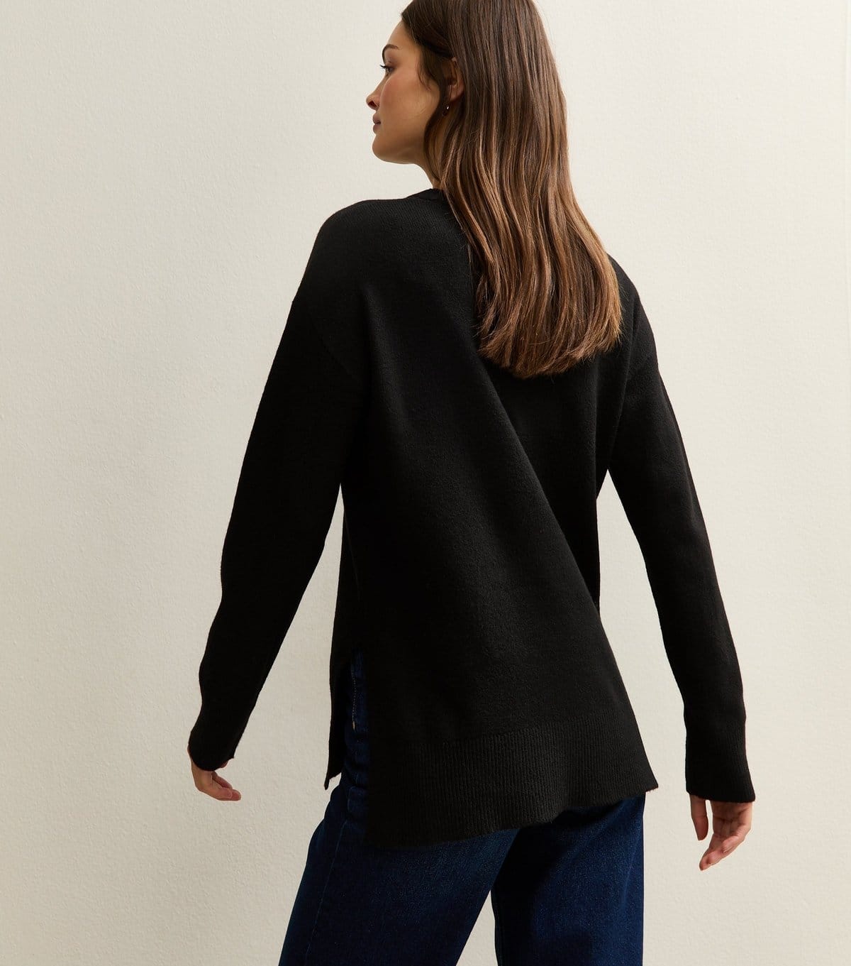 New Look Women's Tall Black Knit Side Split Jumper New Look - 4