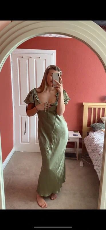 ASOS ASOS Milkmaid Tie Puff Sleeve Dress